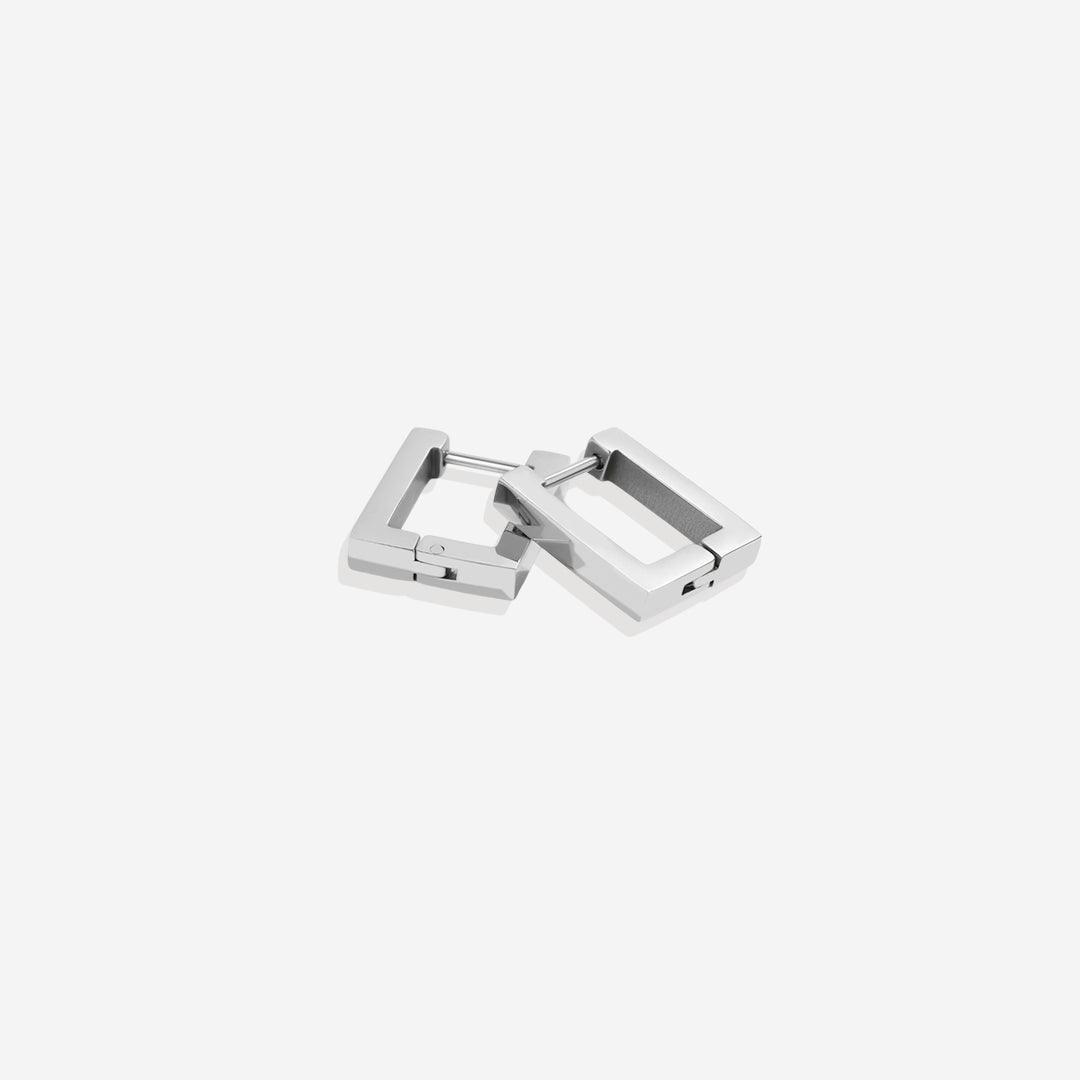 Chunky Square Huggie Earrings