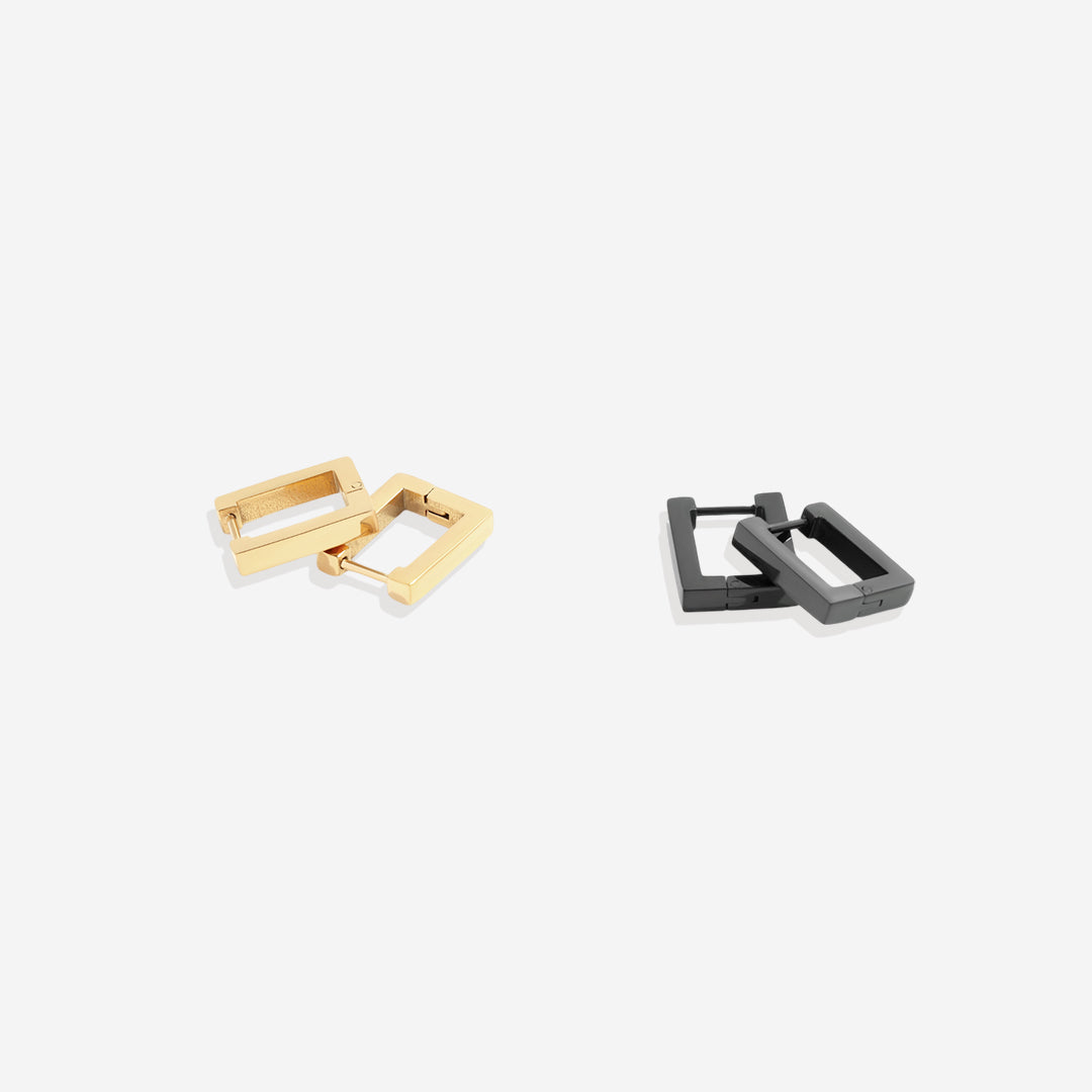 Chunky Square Huggie Earrings