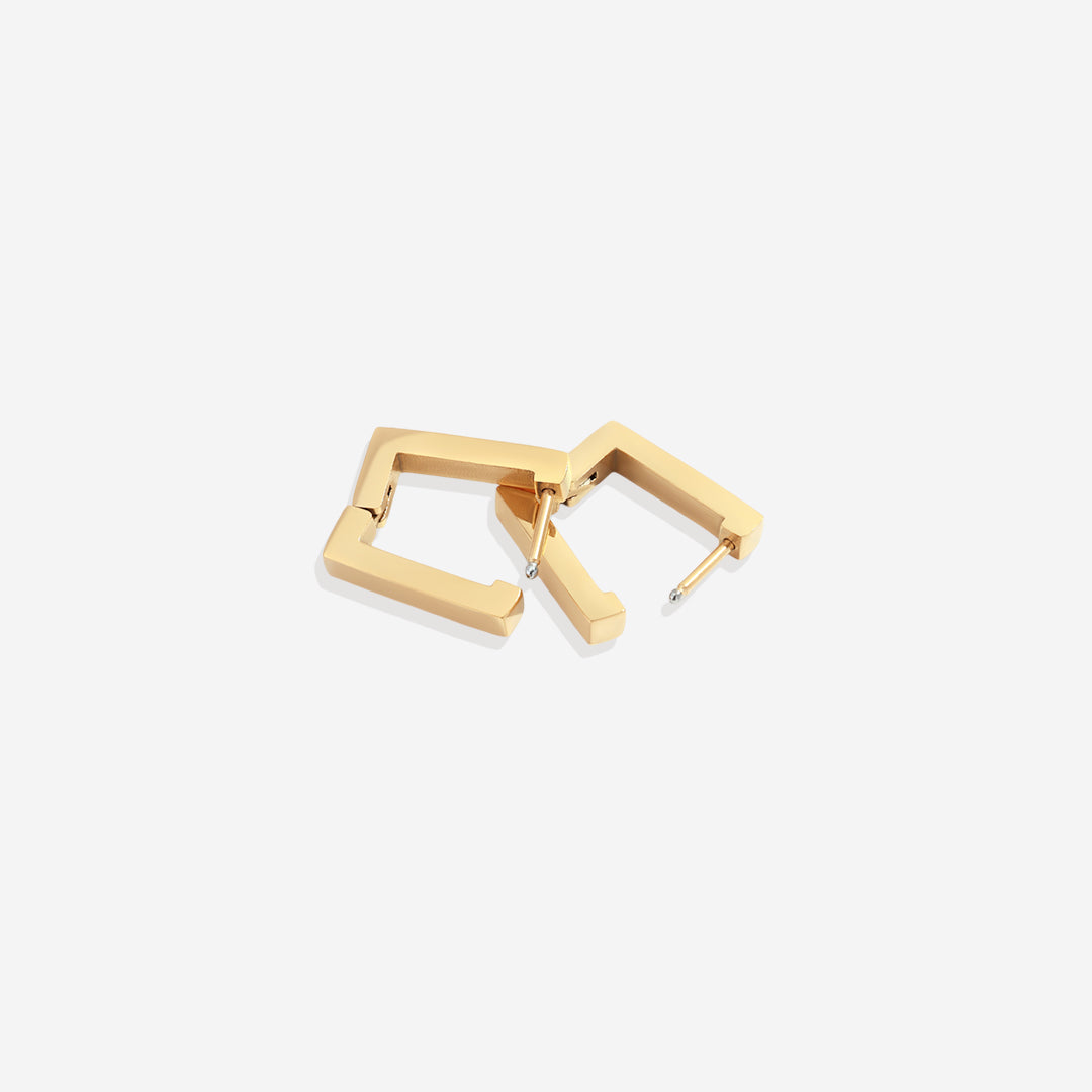 Chunky Square Huggie Earrings