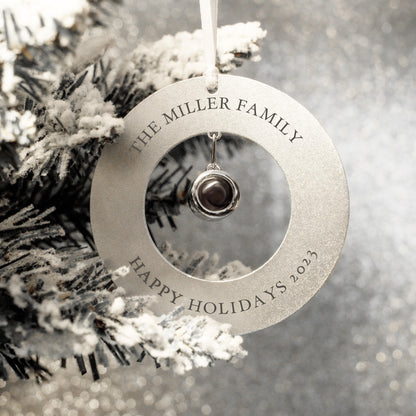 Personalized Circle Photo Ornament