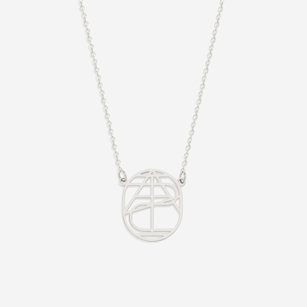 Circular Minimalist Monogram Name Necklace