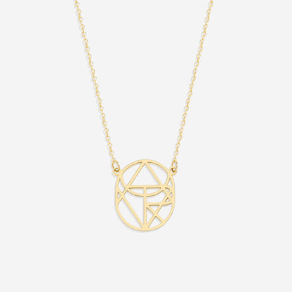 Circular Minimalist Monogram Name Necklace