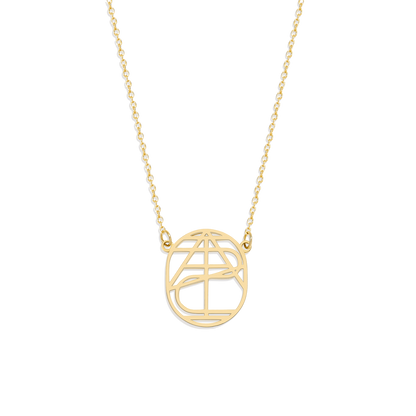 Circular Minimalist Monogram Name Necklace