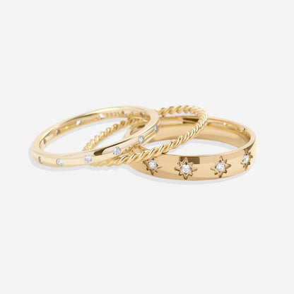 Cosmic Stacking Ring Set