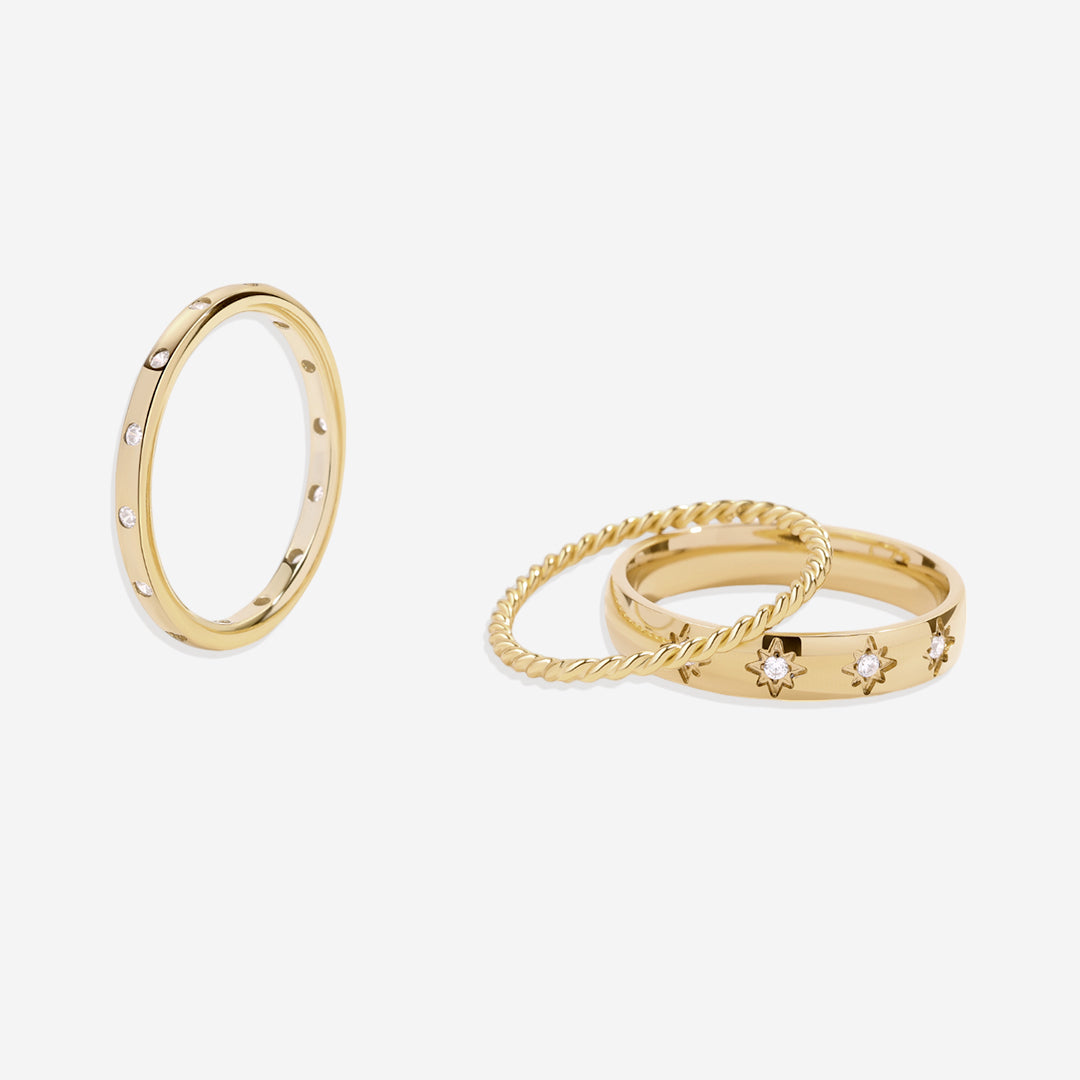 Cosmic Stacking Ring Set