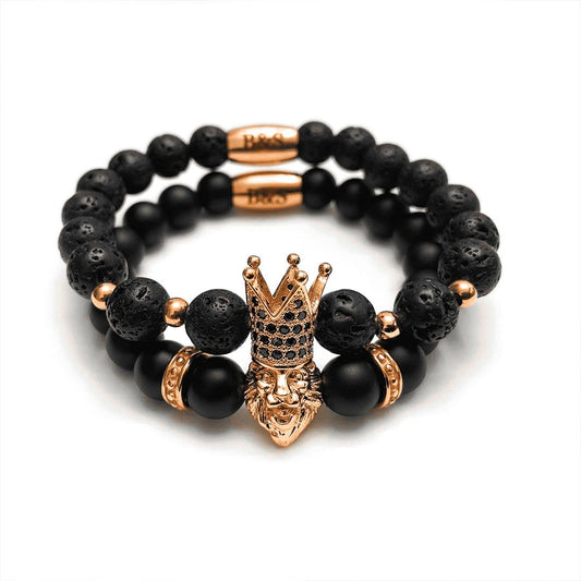 Rose Gold Crowned Lion Set