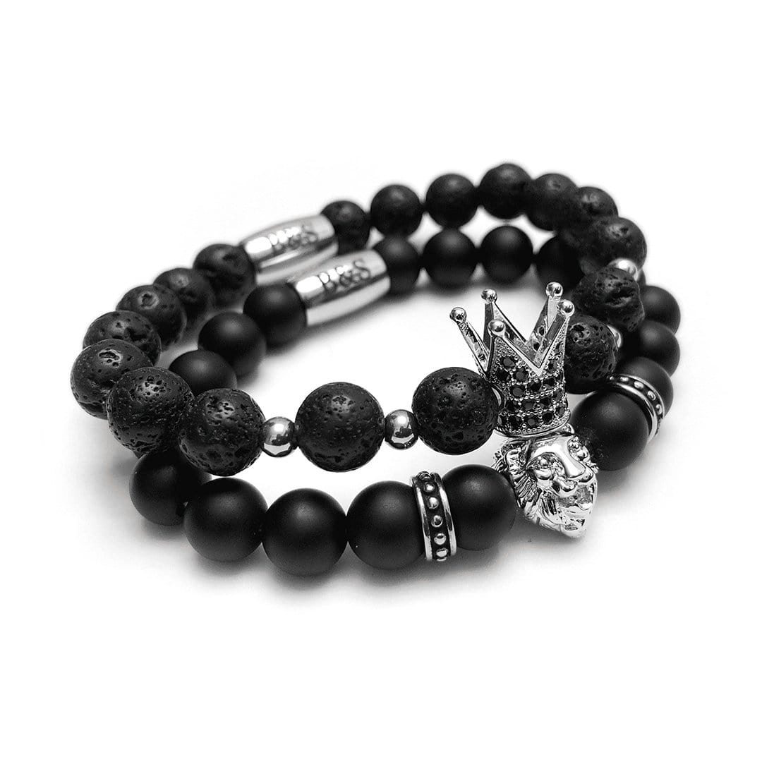 White Gold Crowned Lion Set