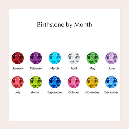 Birthstone Photo Projection Bracelet Heart Chain