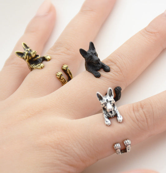 German Shepherd Wrap Ring