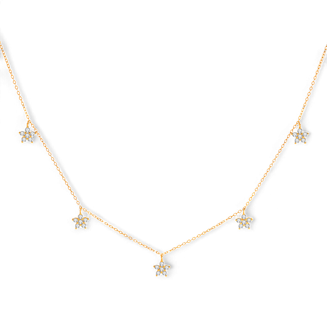 Diamond Flower Necklace