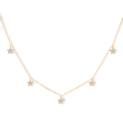 Diamond Flower Necklace