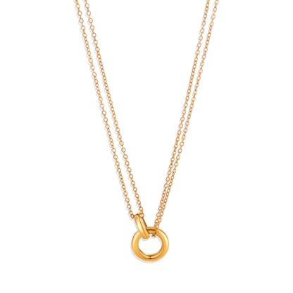 Double Chain Connection Necklace