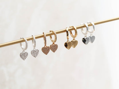 Heart Huggie Earrings