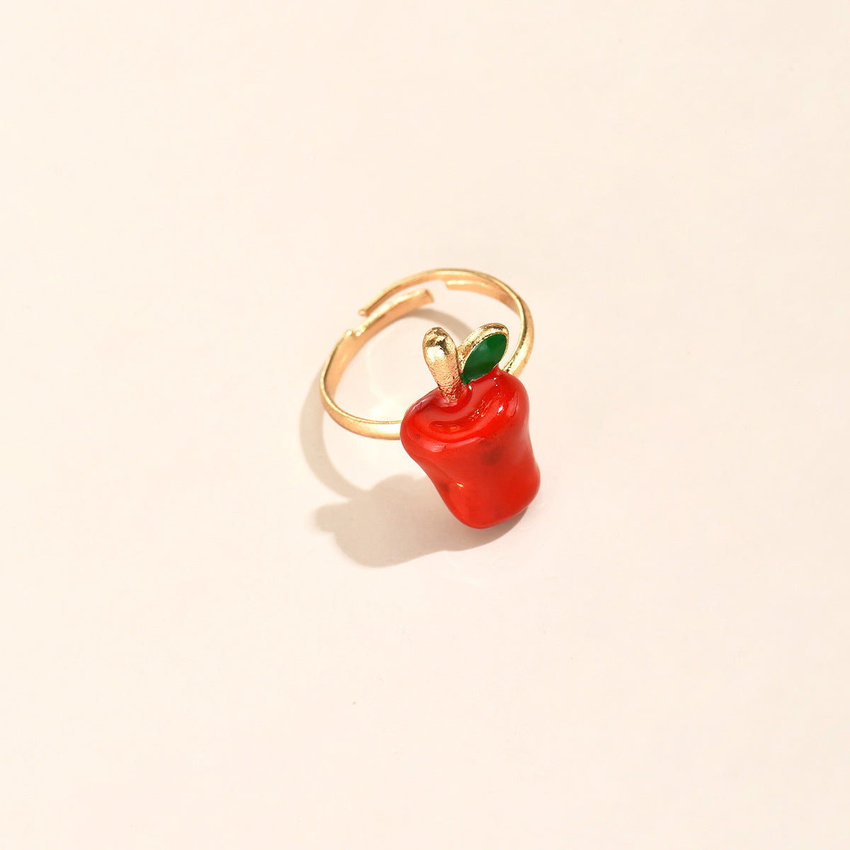 Enamel Apple Ring