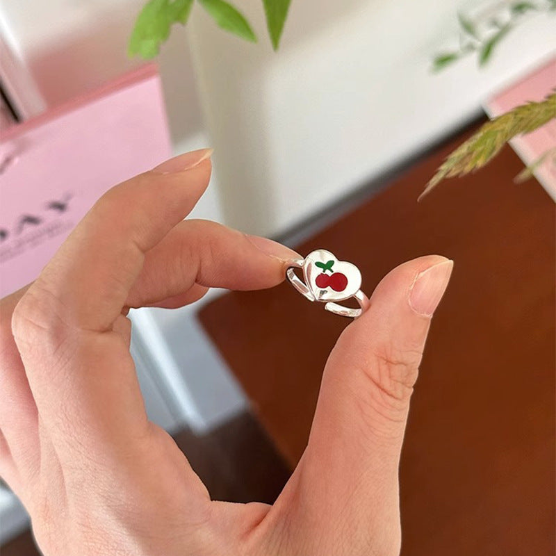 Enamel Cherry Ring