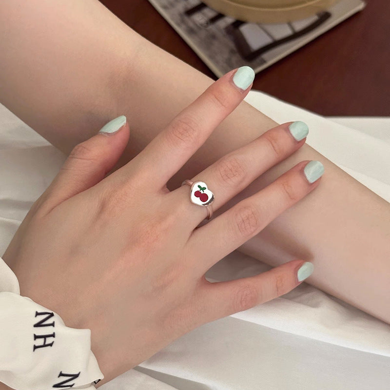 Enamel Cherry Ring