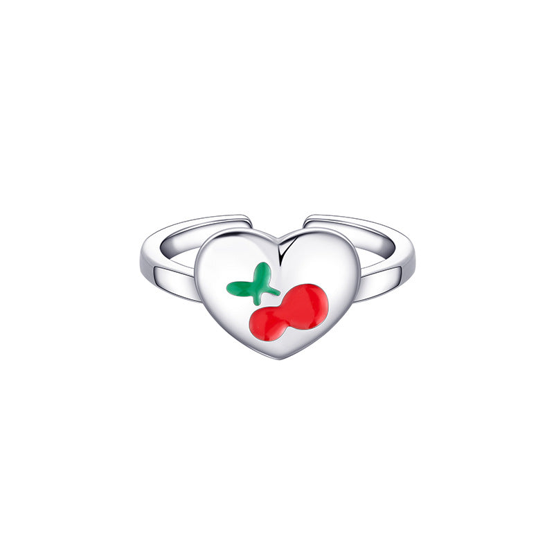 Enamel Cherry Ring