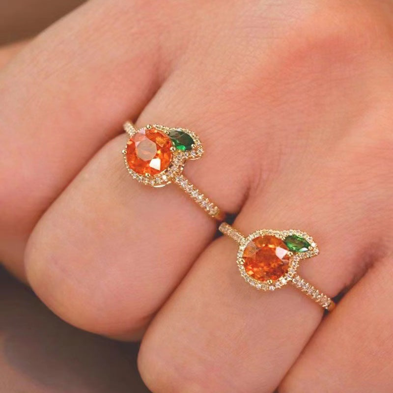 Enamel Orange Ring