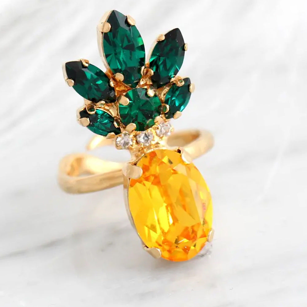 Enamel Pineapple Ring