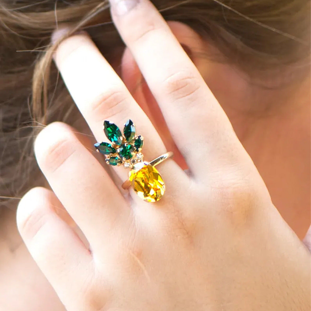 Enamel Pineapple Ring