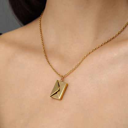 Envelope Name Necklace