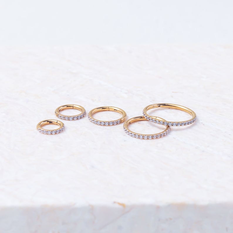 Eternity Crystal Cartilage Hoops | 16g