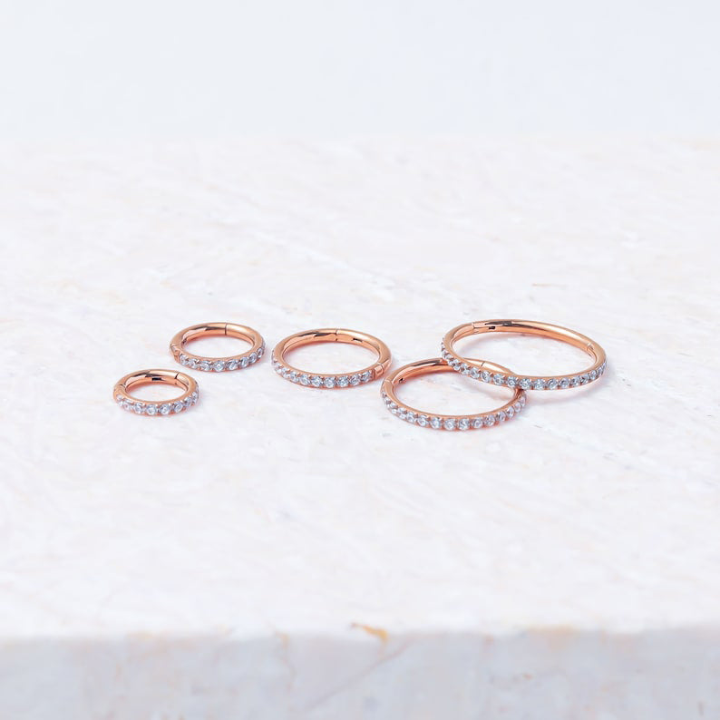 Eternity Crystal Cartilage Hoops | 16g