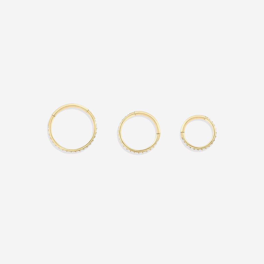 Eternity Crystal Cartilage Hoops | 16g