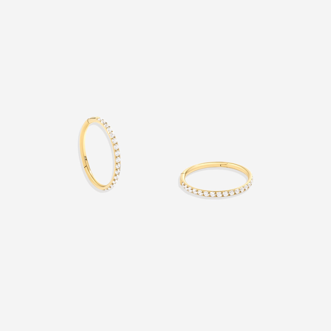 Eternity Crystal Cartilage Hoops | 16g