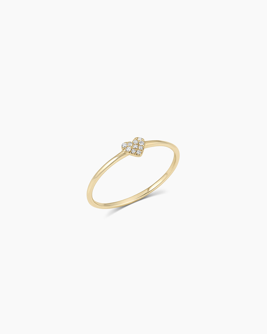 Diamond Pavé Heart Ring