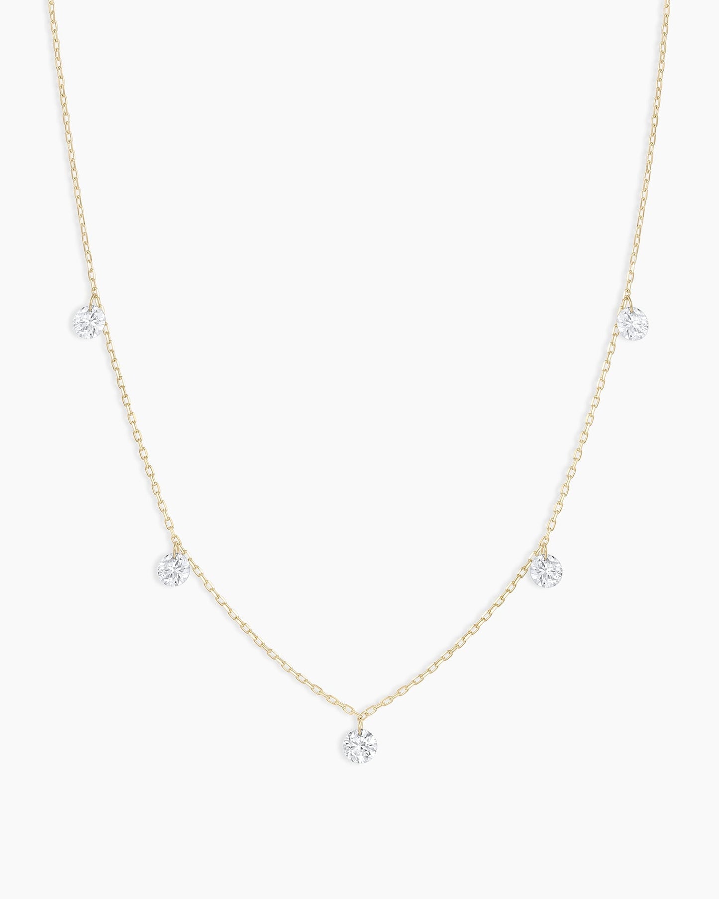 Floating Diamond Flutter Necklace