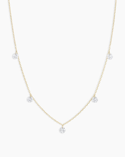 Floating Diamond Flutter Necklace