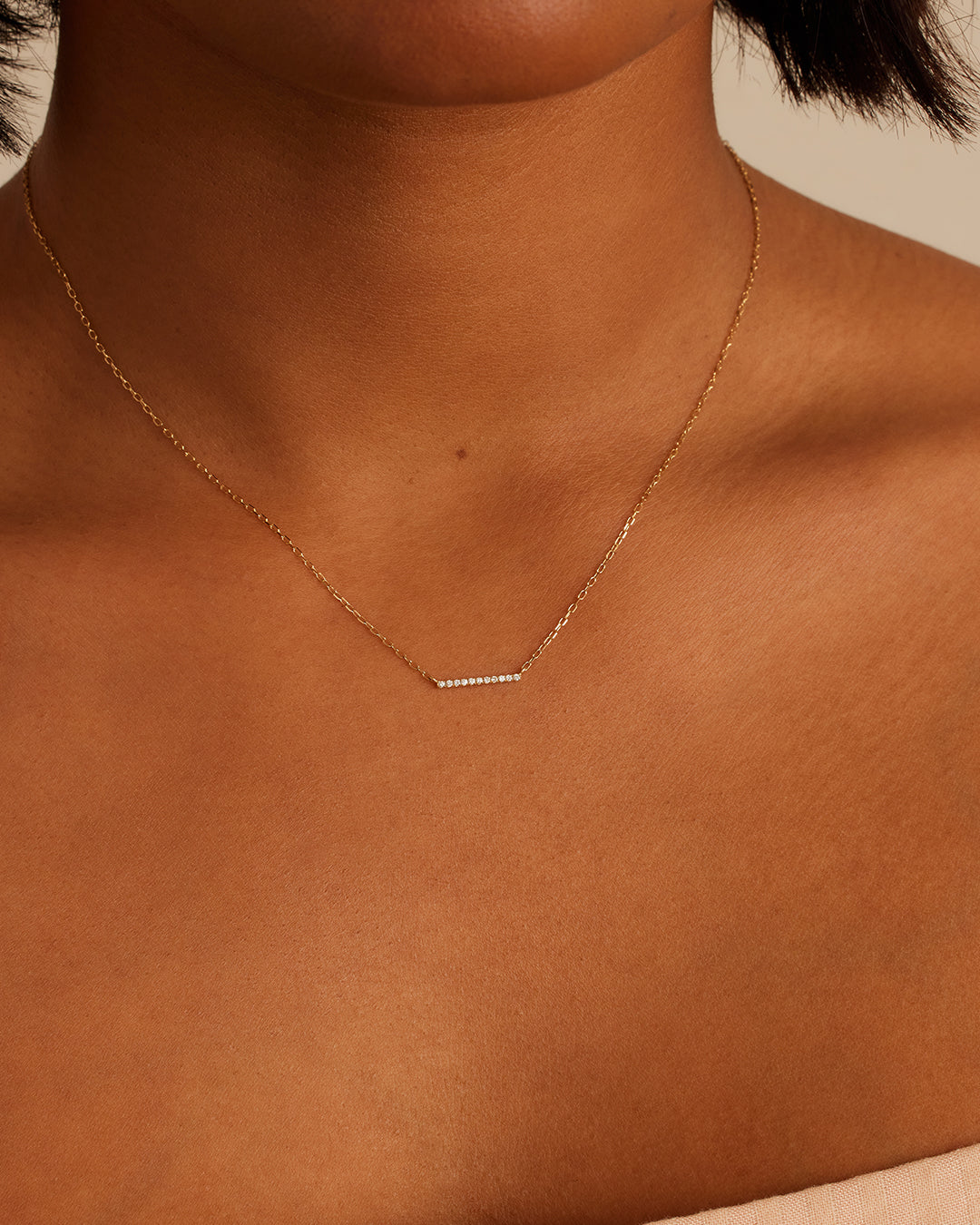 Diamond Bar Necklace