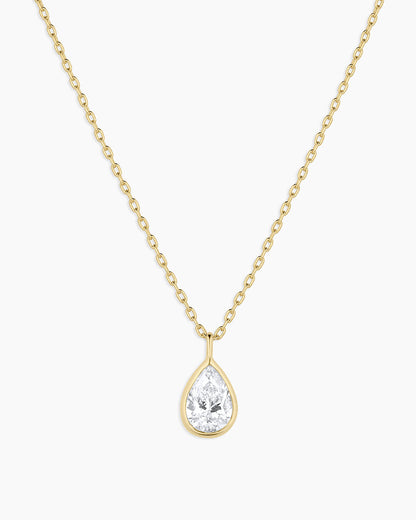 Classic Diamond Pear Necklace