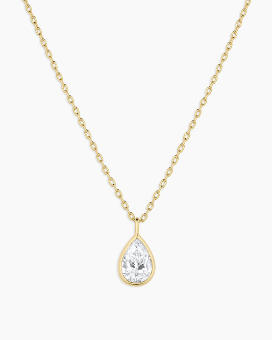 Classic Diamond Pear Necklace