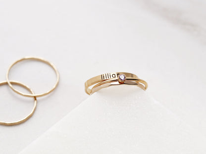 Hammered Stacking Ring