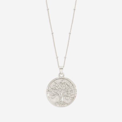 Tree of Life Vermeil Coin Pendant Necklace