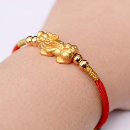 Feng Shui Red String Pixiu Bracelet