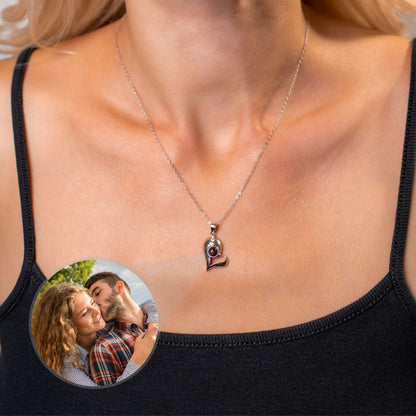 Half-Heart Photo Necklace Set