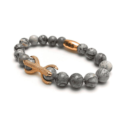 Rose Gold Viking & Grey Stones