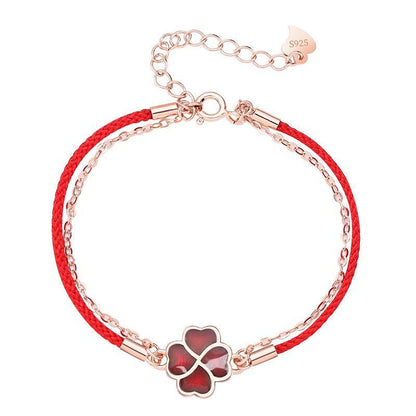 Four Leaf Clover Bracelet - Friendship Good Luck Charm