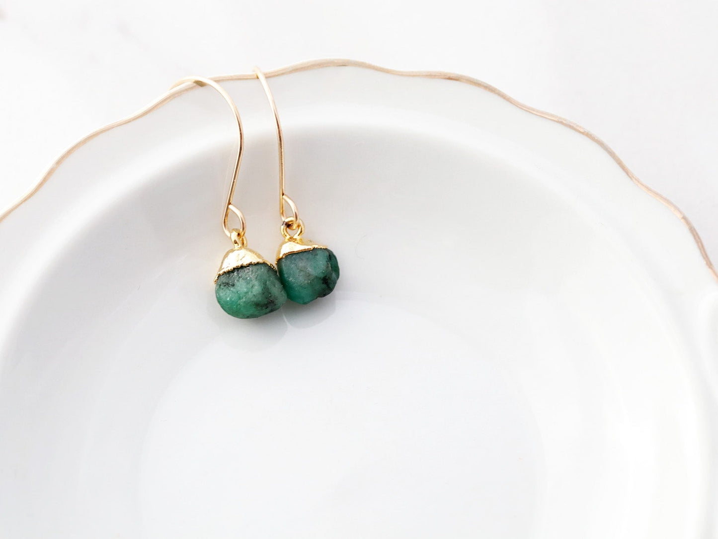 Gemstone Dangle Earrings (Hook)