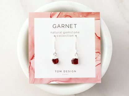 Gemstone Dangle Earrings (Hook)