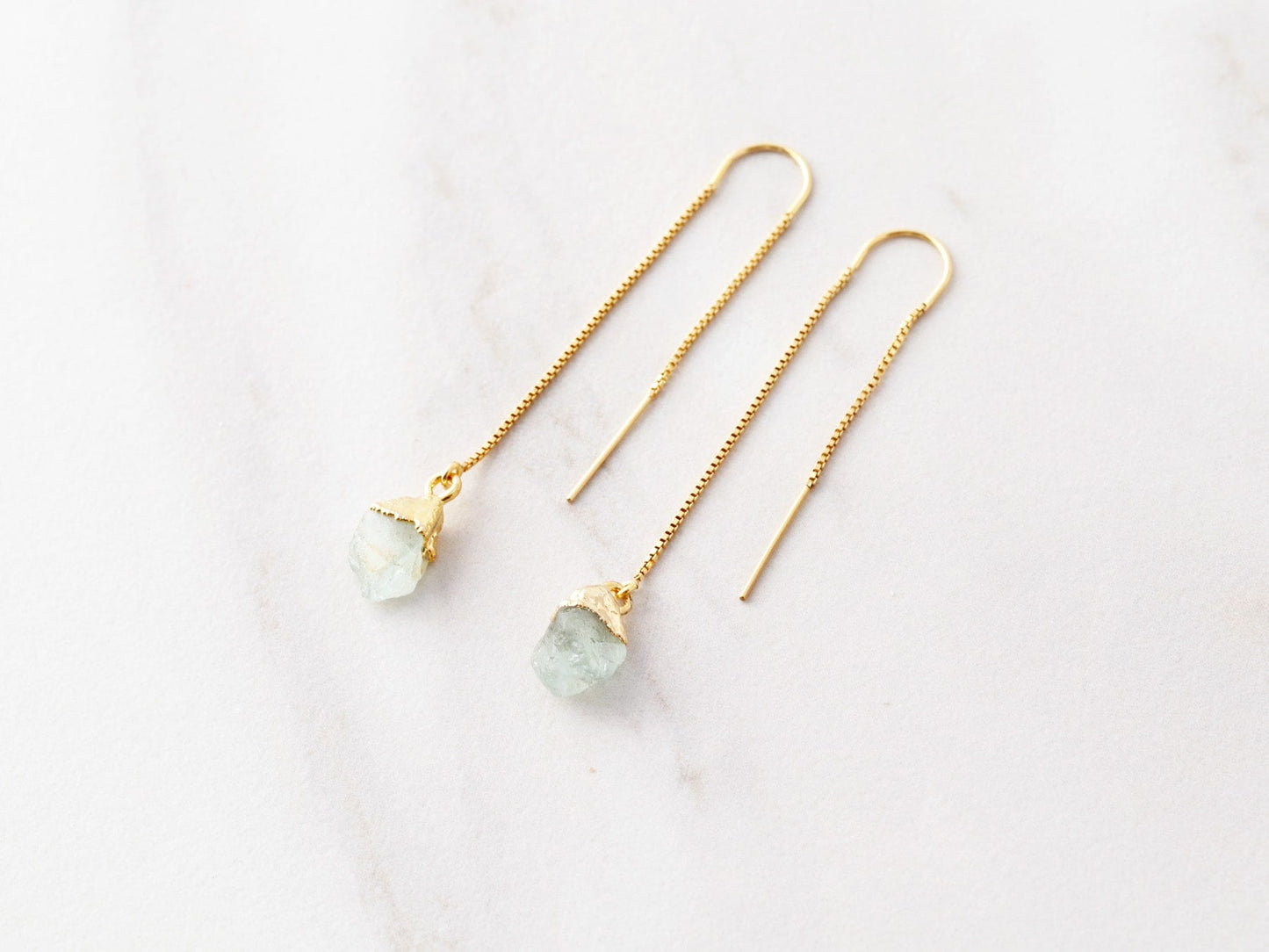 Gemstone Threader Earrings