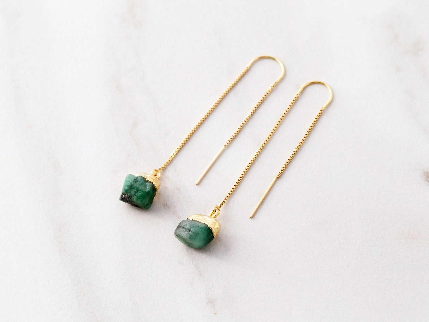 Gemstone Threader Earrings