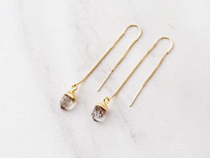 Gemstone Threader Earrings