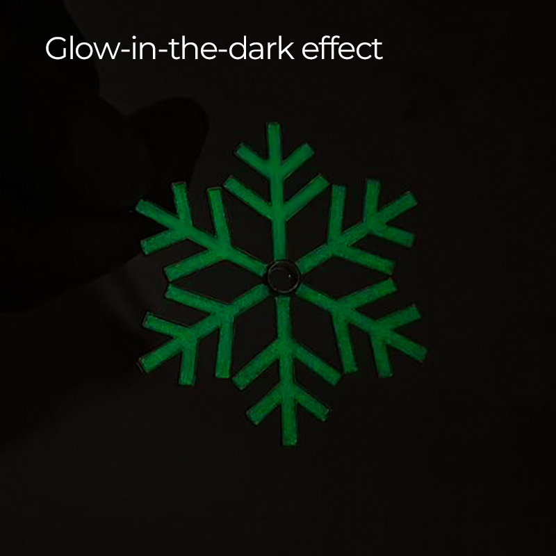 Personalized Glow-in-the-Dark Snowflake Christmas Ornament