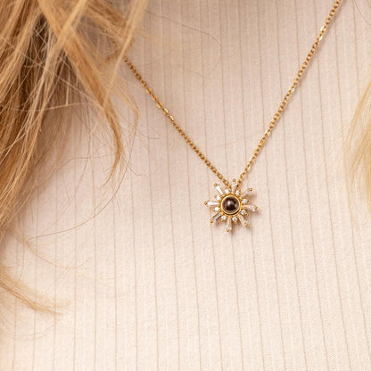 Eternity's Snowflake Photo Necklace