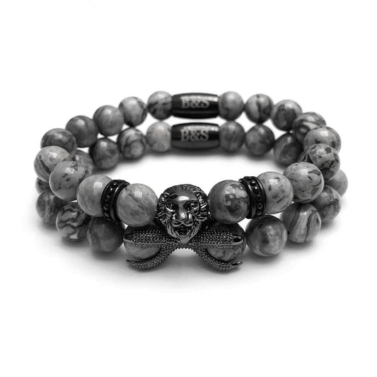 Black Lion & Grey Stones Set