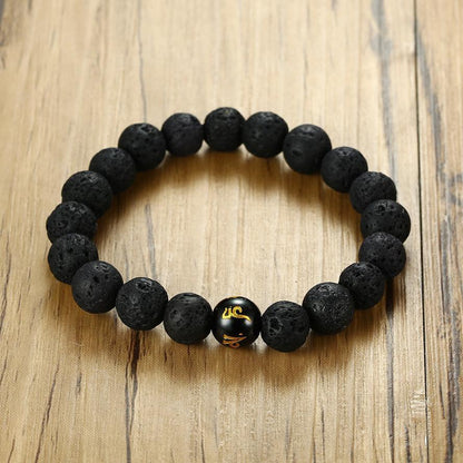 Grounding Agate and Lava Stone Bracelet Set